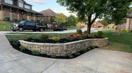 retaining wall installation